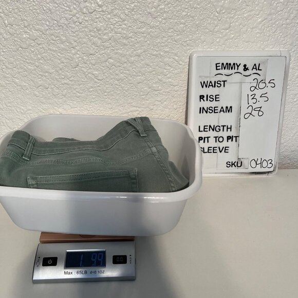 Vinyard Vines Jamie High-Rise Garment-Dyed Jeans Size 35 Green Stretch Coastal - Picture 14 of 14